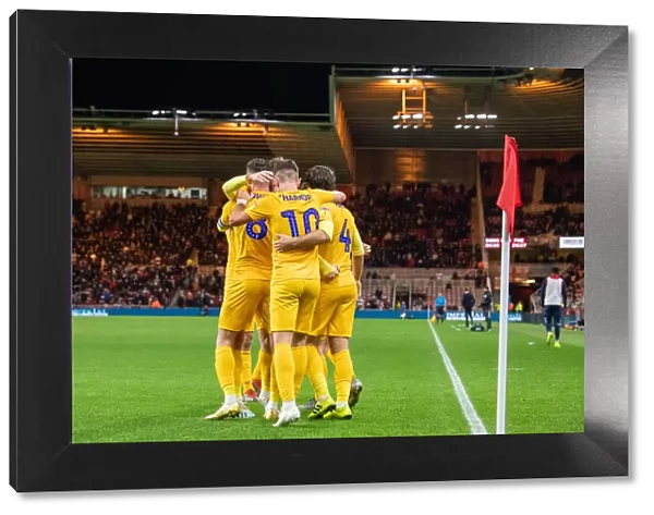 Preston North End's Josh Harrop Celebrates Team Goal Against Middlesbrough in SkyBet Championship (October 1, 2019)