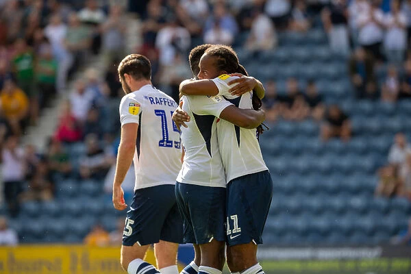 Preston North End: Daniel Johnson and Darnell Fisher in Action against Sheffield Wednesday (2019-2020 SkyBet Championship)
