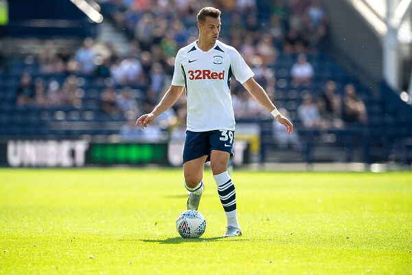 Preston North End's Billy Bodin in Action against Sheffield Wednesday in the SkyBet Championship (2019): Home Kit, Deepdale