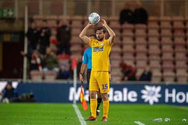 Preston North End's Joe Rafferty in Action against Middlesbrough in SkyBet Championship (October 1, 2019)