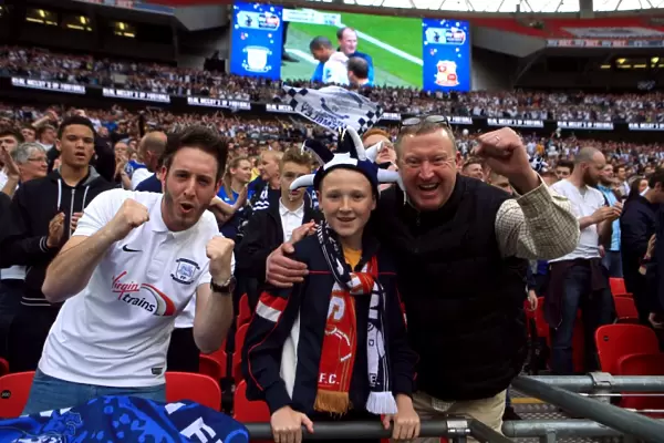 Electric Atmosphere: Preston North End FC Fans in Full Throat Support at Sky Bet League One Play-Off Final vs Swindon Town