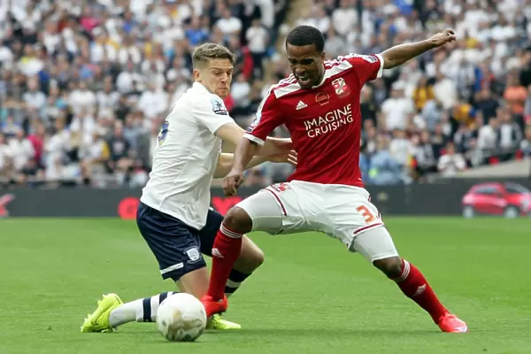 Calum Woods vs Nathan Byrne: Preston North End vs Swindon Town in the Sky Bet Football League One Play-Off Final at Wembley Stadium (24 / 5 / 15)