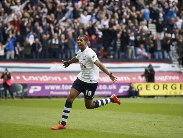 Jermaine Beckford Scores Third Goal in Preston North End's Play-Off Semi Final Victory over Chesterfield