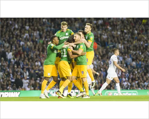 Carabao, Leeds United v PNE, Green Kit Daniel Johnson Goal Celebration (4)