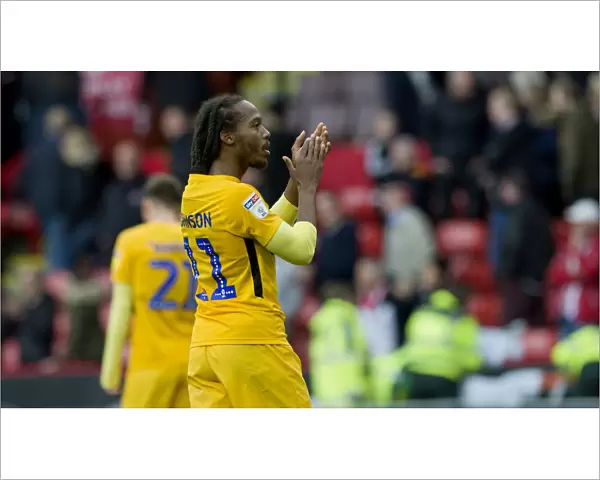 DK, Sheffield United v PNE, Yellow Kit Daniel Johnson (3)
