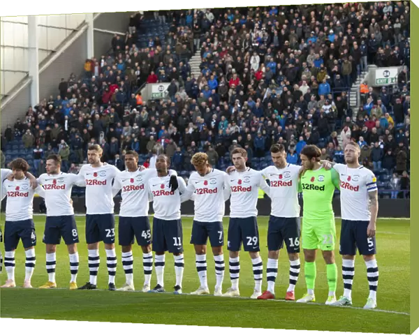 PNE Players Stand For Remembrance At Deepdale