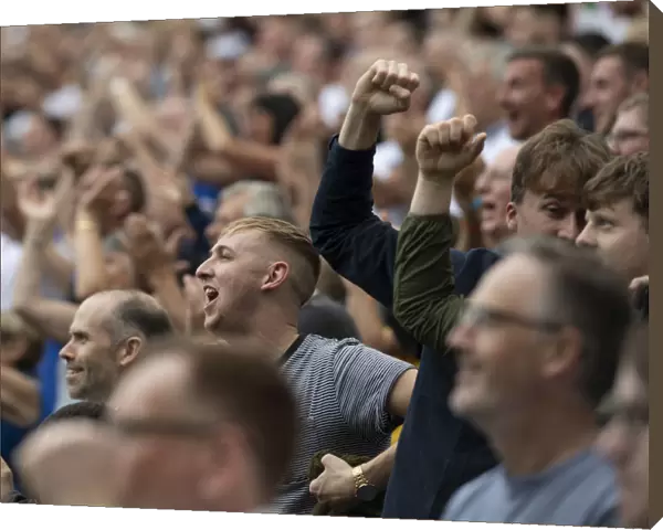 PNE Fans Following The Action At Deepdale