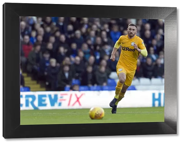 Louis Moult Chases the Ball: Intense Action from Preston North End vs Birmingham City, SkyBet Championship (December 1, 2018)
