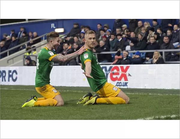 Triumphant Moment: Stockley and Maguire's Goal Celebration in QPR vs PNE SkyBet Championship Clash (19 / 01 / 2019)