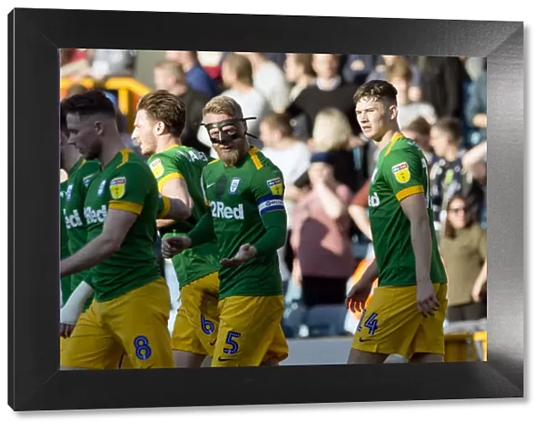 Tom Clarke's Thrilling Goal Celebration: Preston North End Triumphs Over Millwall in SkyBet Championship Match, 23rd February 2019