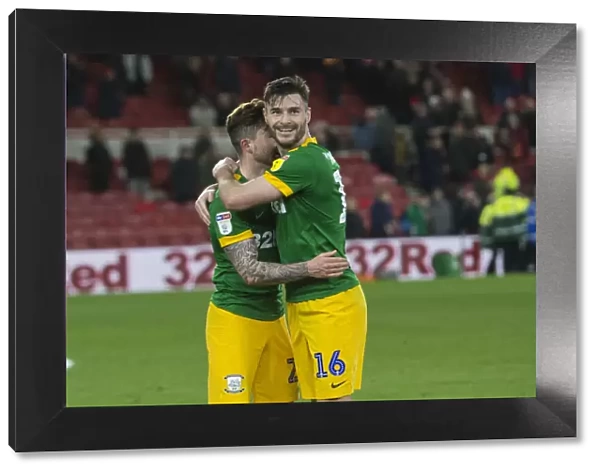 SkyBet Championship Clash: Middlesbrough vs Preston North End on March 13, 2019 - Sean Maguire and Andrew Hughes in Green at The Riverside