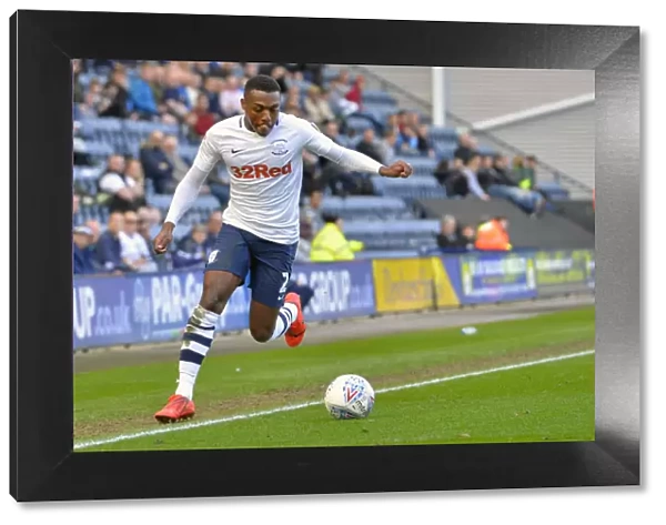 Preston North End's Darnell Fisher in Action Against Sheffield United, SkyBet Championship, 6th April 2019