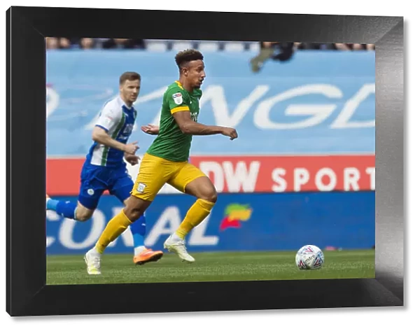 Callum Robinson Scores for Preston North End in Thrilling SkyBet Championship Match against Wigan Athletic at The DW Stadium (22 / 04 / 2019)