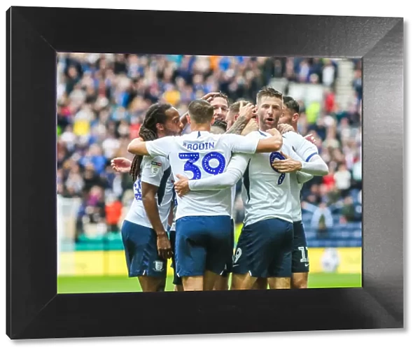 Unified Victory: Preston North End's Group Celebration vs Wigan Athletic (10th August 2019)
