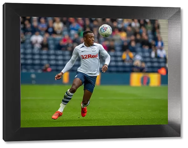 Preston North End's Darnell Fisher in Action against Wigan Athletic (SkyBet Championship, August 10, 2019)