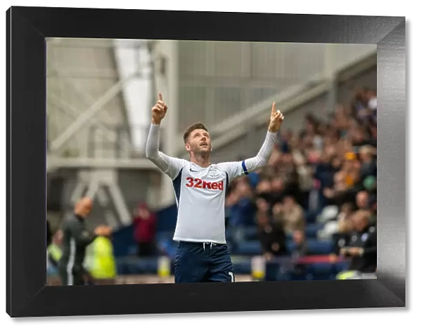Preston North End's Paul Gallagher: Thrilling Goal Celebration vs Wigan Athletic, SkyBet Championship 2019 (Home Kit)