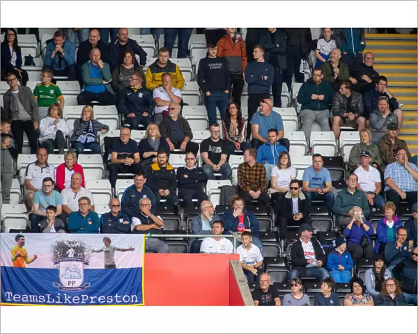 IR, Swansea City v PNE, Fans and Flag (2)