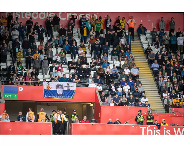 IR, Swansea City v PNE, Fans and Flag (3)
