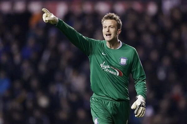 Anders Lindegaard in Action: Derby County vs. Preston North End, Sky Bet Championship (2016)