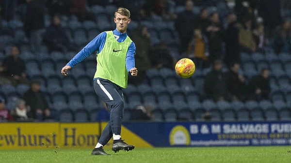 Connor Simpson Warming up At Deepdale