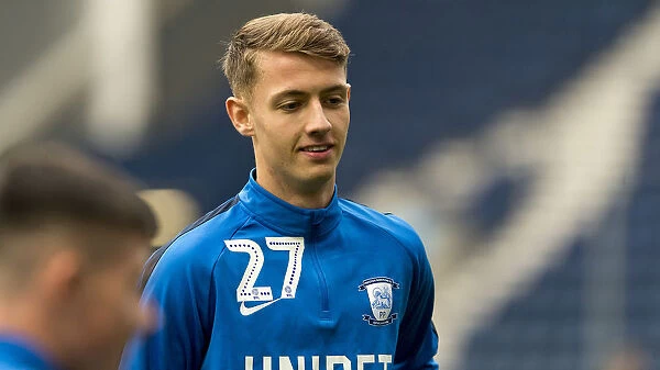 Connor Simpson Warms Up At Deepdale