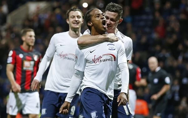 Daniel Johnson Scores Penalty for Preston North End against AFC Bournemouth in Capital One Cup Third Round