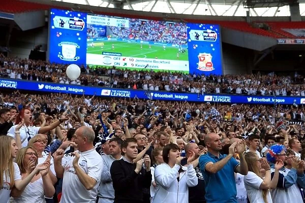Electric Atmosphere: Preston North End FC Fans Unyielding Support in Sky Bet League One Play-Off Final vs Swindon Town