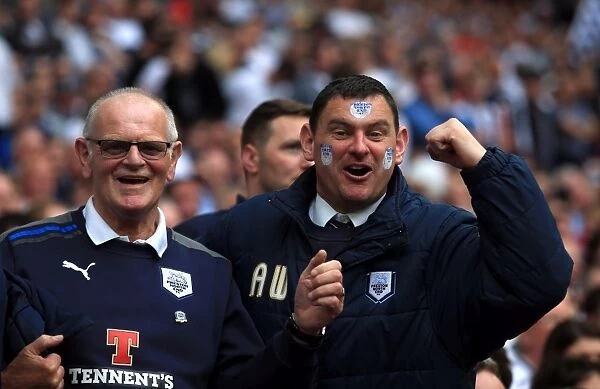 Electric Atmosphere: Unyielding Preston North End FC Fans in Sky Bet League One Play-Off Final vs Swindon Town