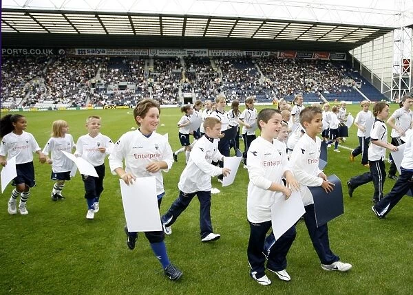 Exciting Championship Showdown: Preston North End vs Crystal Palace (08 / 09) - Kids and Fans at Deepdale Football Ground