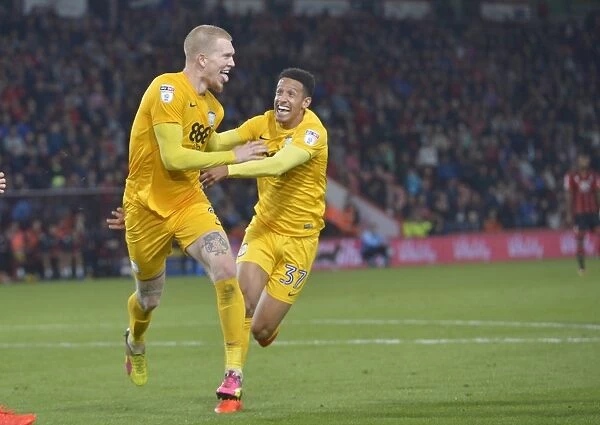 Exuberant Goal Celebrations: A Moment of Triumph for Preston North End FC