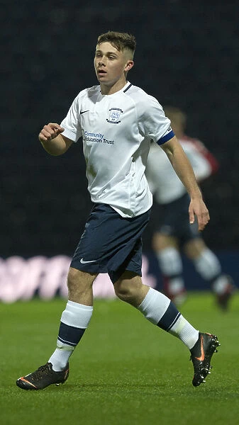FA Youth Cup: Adam O'Reilly in Action for Preston North End against Charlton Athletic U18s at Deepdale