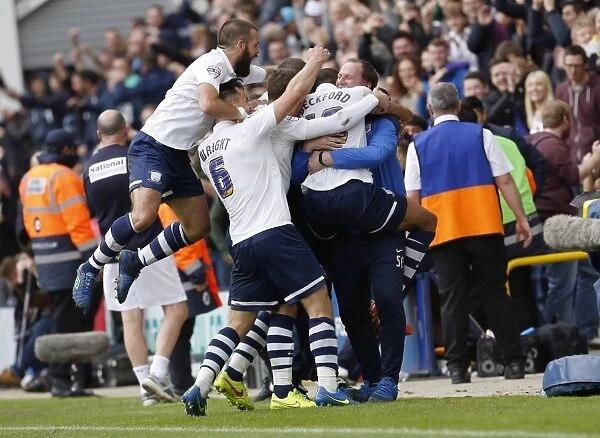Jermaine Beckford's Epic Goal and Emotional Celebration: Preston North End Secures Play-Off Victory vs. Chesterfield