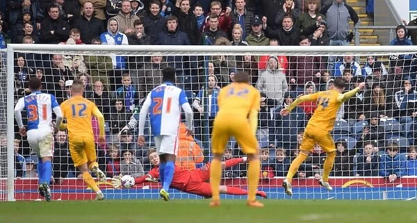Joe Garner Scores Penalty for Preston North End Against Blackburn Rovers in Sky Bet Championship