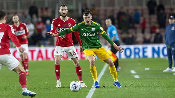 Josh Earl Scores for Preston North End in SkyBet Championship Showdown at Middlesbrough's The Riverside (13 / 03 / 2019)