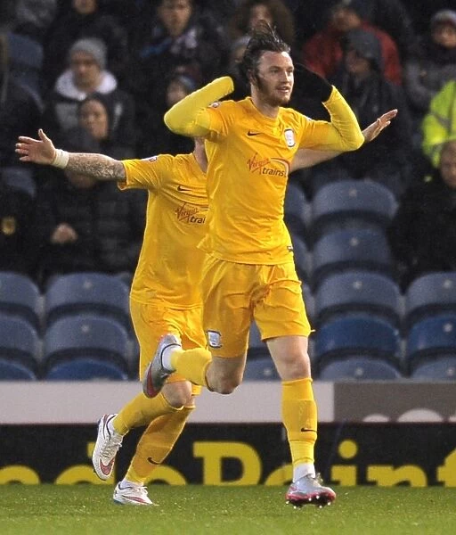 Will Keane Scores First Goal for Preston North End in Sky Bet Championship Match Against Burnley (5th December 2015)