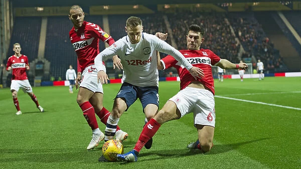 Louis Moult Takes On The Middlesbrough Defence