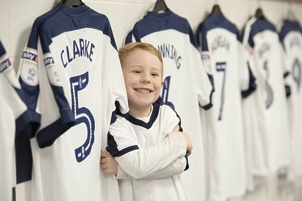 Mascot Clash: Ethan Byrne of Birmingham City and Preston North End's Mascot Lead the Teams at Deepdale (February 14, 2017)