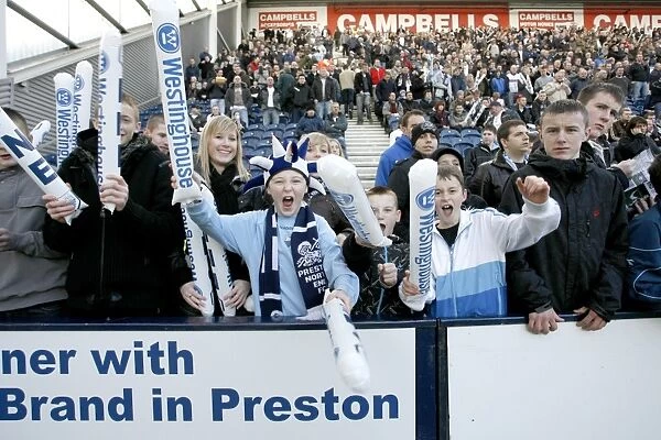 Passionate Championship Clash: Preston North End vs Burnley (08 / 09) - Fans in Full Swing
