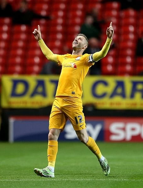 Paul Gallagher's Thrilling Goal Celebration: Preston North End Takes the Lead in Sky Bet Championship