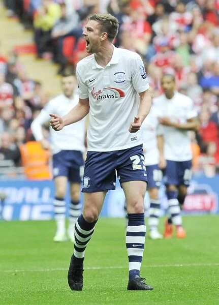 Paul Huntington Scores Second Goal: Preston North End's Play-Off Final Victory over Swindon Town at Wembley Stadium (24 / 5 / 15)