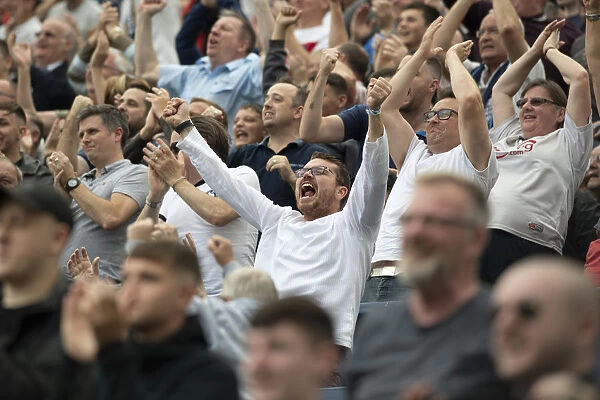 PNE Fans Euphoria: Celebrating the Lead Against Bolton Wanderers at Deepdale (2018 / 19)
