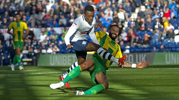 PNE's Darnell Fisher in Action against West Bromwich Albion (September 29, 2018)