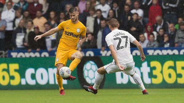 PNE's Hughes in Action: Passing Against Swansea City (August 11, 2018)