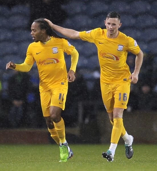 Preston North End: Daniel Johnson and Alan Browne Celebrate Second Goal Against Burnley in Sky Bet Championship