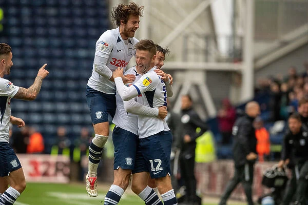 Preston North End: Gallagher, Hughes, and Pearson in Action against Wigan Athletic (SkyBet Championship, Deepdale, 10th August 2019)