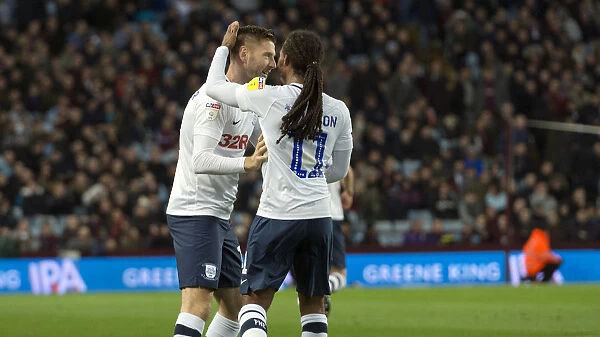 Preston North End: Gallagher and Johnson's Euphoric Moment as They Celebrate Goal Against Aston Villa in Home Kit (October 2018)