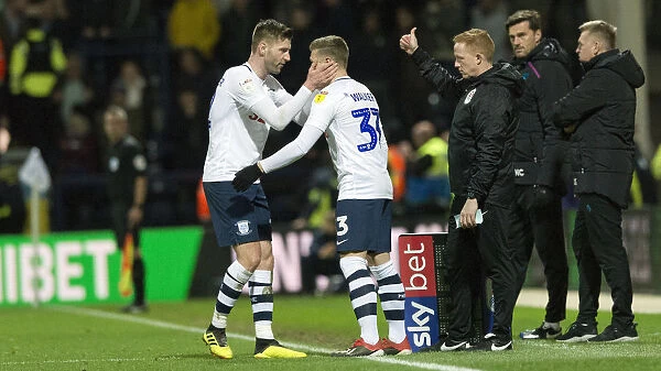 Preston North End: Gallagher and Walker in Action against Aston Villa (December 2018 Home Game)