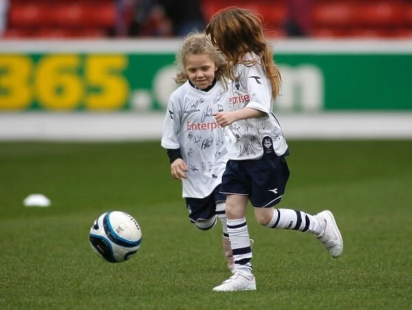 Preston North End Mascots Ready for Championship Showdown at Oakwell (December 2008)
