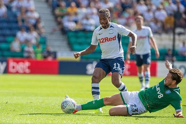 Preston North End's Daniel Johnson in Action Against Sheffield Wednesday in SkyBet Championship (August 24, 2019)