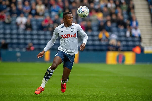Preston North End's Darnell Fisher in Action against Wigan Athletic (SkyBet Championship, August 10, 2019)